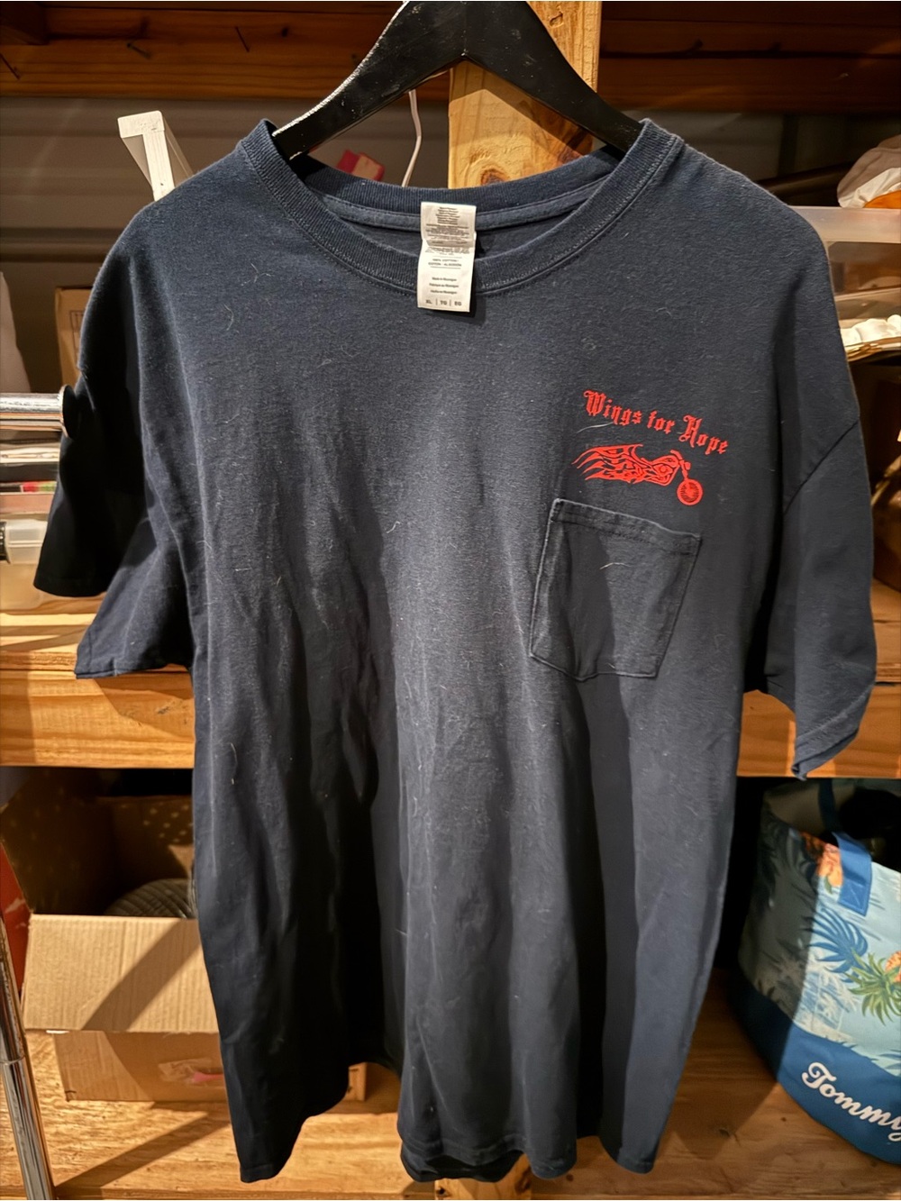Wings for Hope Navy Pocket Tee - Men's Casual Shirt